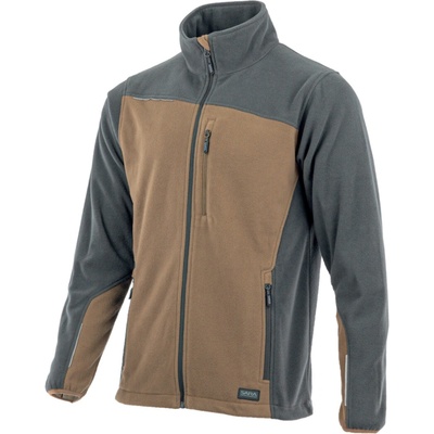 Sara Workwear Fleecová mikina COMFORT PLUS hnědá/tmavě šedá