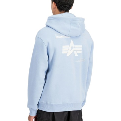 Alpha Industries Label Hoodie Back Print artic blue