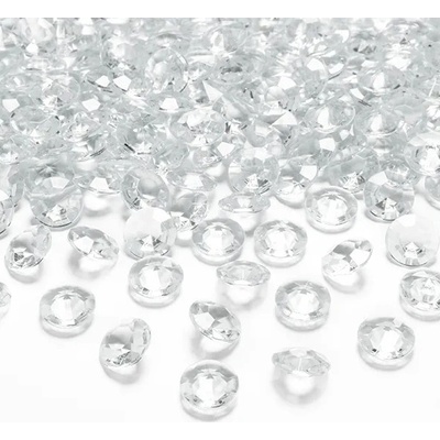 ADC12-099 Party Deco Diamantové konfety 12mm Priehľadná