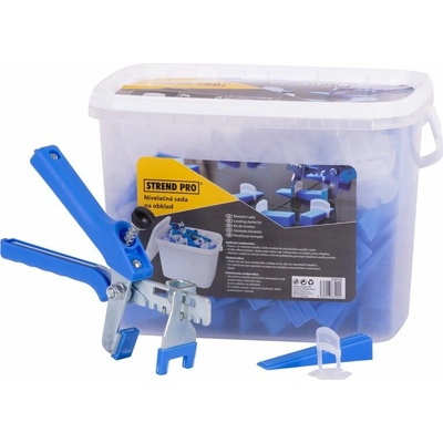 Strend Pro Sada nivelačná LS515 StarterKIT, 100x 1.5 mm medzerník, 100x klinok, kliešte