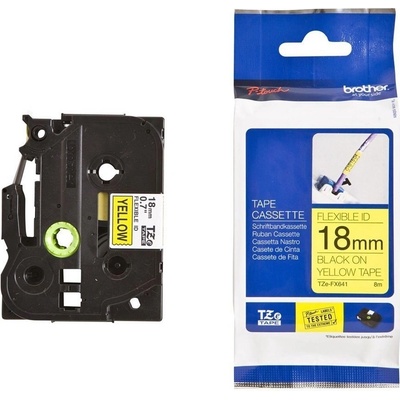 Brother TZe-FX641 18 mm žltá / čierna tlač 8 m flexibilná TZEFX641