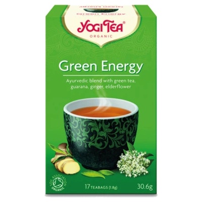 Yogi Tea Zerex Ajurvédský čaj Zelená energie zelený čaj 17 x 1,8 g