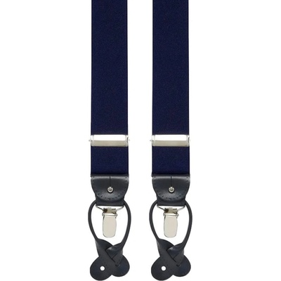 House of Amanda Christensen Plain Suspenders Navy