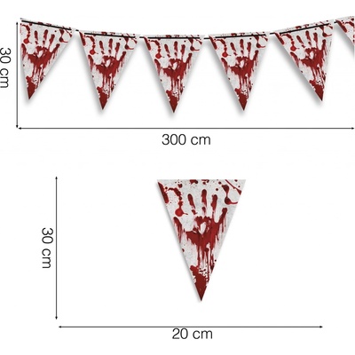 Guirca Banner vlajky Halloween krvavé otisky rukou 300 cm – Hledejceny.cz
