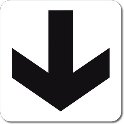A-Z Reklama CZ Symbol Rovné směrové šipky - Samolepka – kód ET12INFOR1012