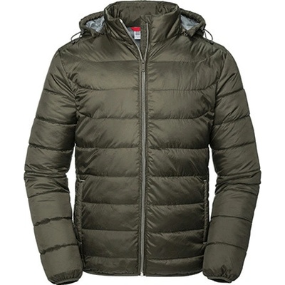 Russell pánska bunda s kapucňou R-440M-0 Dark Olive
