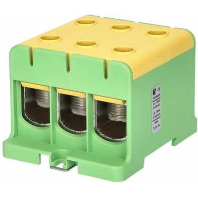 Pollmann Elektrotechnik 1006636 Svorka univerzální UK 150/3 PE, 320A, 1pól., AL/CU, krytá, zeleno-žlutá, DIN/p /2090312