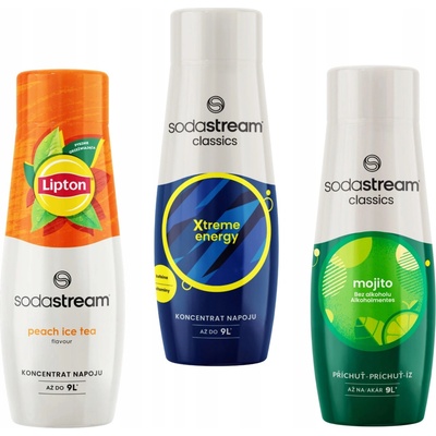 SodaStream Lipton Ice Tea Peach, Energy, Mohito 440 ml