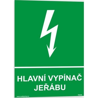 Traiva s.r.o Hlavní vypínač jeřábu Verze: Plast 210 x 297 mm (A4) tl. 0.5 mm - Kód: 00310