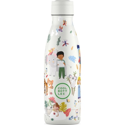 Cool Bottles dětská nerezová termolahev Kids Curious Explorers 350 ml s 3D motivem