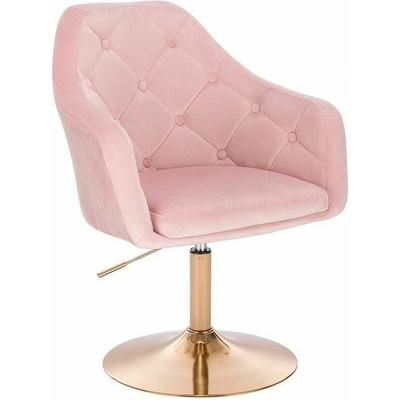 LuxuryForm Design Andora velur na zlatom tanieri svetloružové