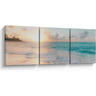 Obraz - Snová pláž, trojdielne 120x40 cm