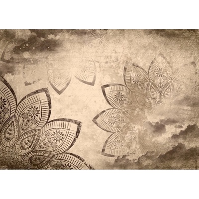 Preinterier FT4714 Fototapeta na stenu Hnedá mandala vlies 416cm x 254cm