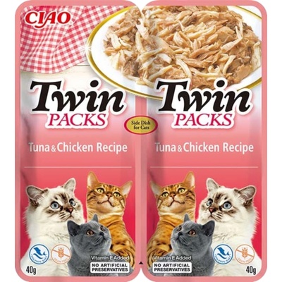 Twin Packs Tuna & Chicken in Broth 2 x 40 g