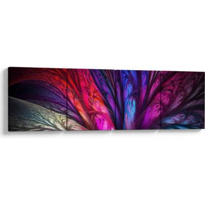 Abstraktní obraz stromu, Čtyřdílný 160x40 cm