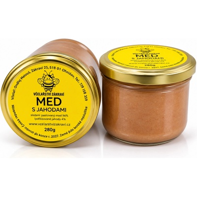 Včelařství Zákraví Med s jahodami, 280 g