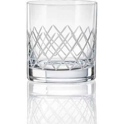 Crystalex brúsené poháre na whisky Barline matný brús 4 x 280 ml