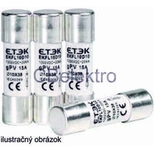 ETEK Valcová poistka pre solárne systémy CH10x38 20A 1000V DC EKFL10D