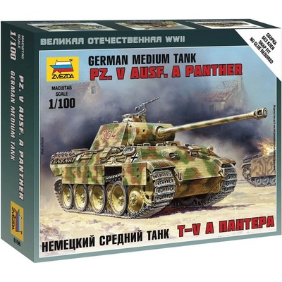Zvezda Wargames WWII tank 6196 Pz.V Ausf. A Panther 1:100