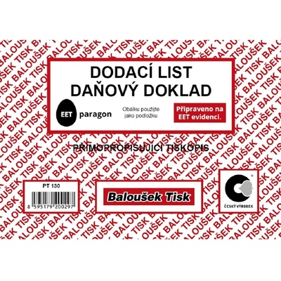 Baloušek Tisk PT130 Dodací list, daňový doklad A6 – Hledejceny.cz