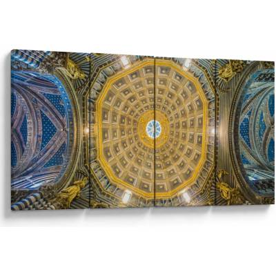 Obraz stropu Sienského kostela, Čtyřdílný 160x80 cm