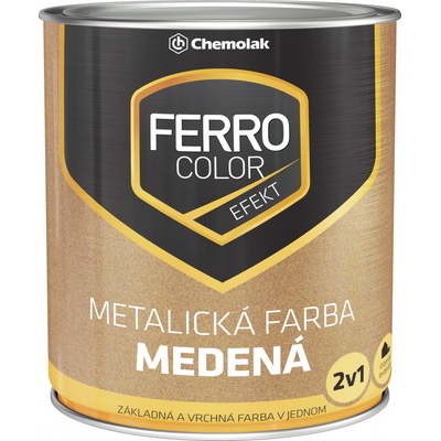 Chemolak FERRO COLOR efekt 2v1 medená metalická farba medená 2,5L