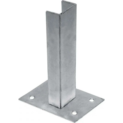Patka Zn k montáži čtyřhranného sloupku na betonový základ 60x60mm