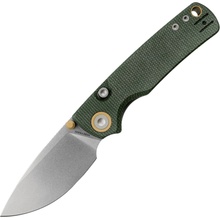 Vosteed Porcupine Thumb Stud 14C28N Stonewash Green Micarta A2611