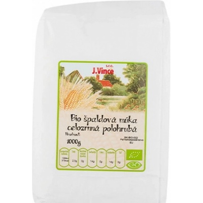 J.VINCE Špaldová mouka celozrnná polohrubá BIO 1 kg
