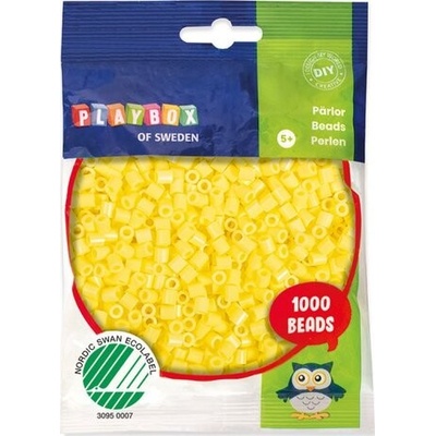 Playbox Zažehľovacie pastelové korálky, 1000ks - žlté