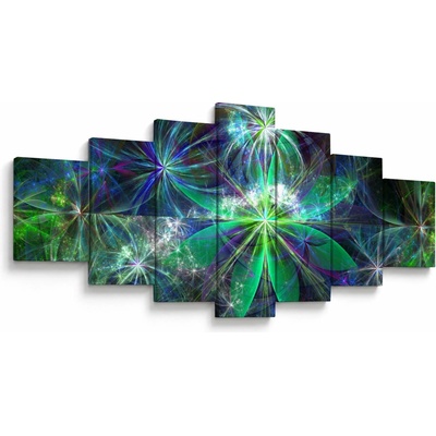 Obraz - Abstraktné geometrické tvary, sedemdielne 210x100 cm