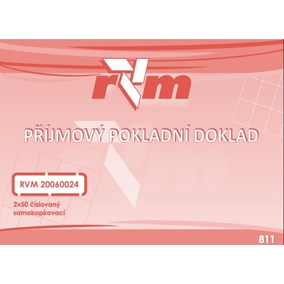 RVM 20060024 Příjmový pokladní doklad A6 NCR - čísl. 2x50 listů – Hledejceny.cz