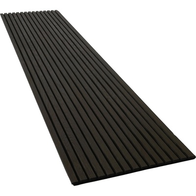 Denpanels Akustický panel WOOD Dub uzen.tm.olej. černá MDF černá plsť 240x60x2cm