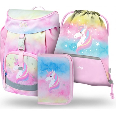 Baagl SET 3 Airy Rainbow Unicorn