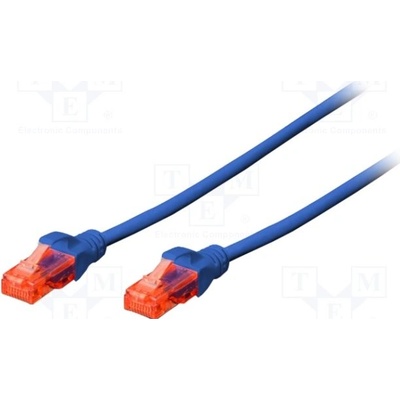 Digitus DK-1512-010/B Ecolline patch, UTP, CAT 5e, AWG 26/7, 1m, modrý