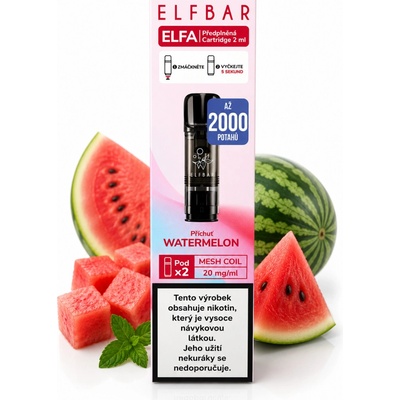Elf Bar ELFA cartridge 2Pack Watermelon 20 mg