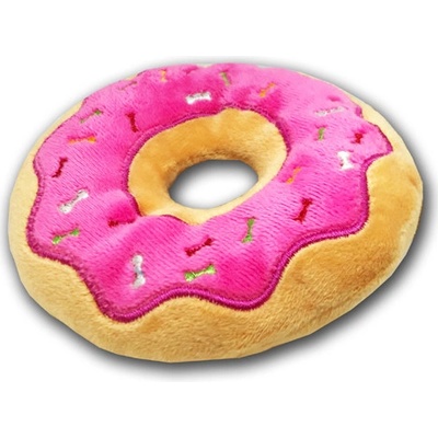 DOGANDO Plyšový donut jahodový 15 cm