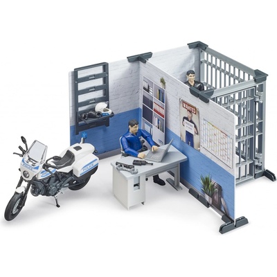 Bruder 62732 Policejní stanice s motorkou a figurkami
