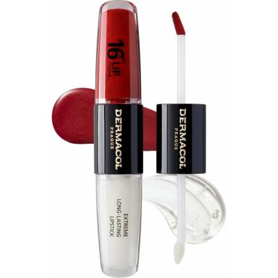 Dermacol 16H Lip Colour dlouhotrvající rtěnka a lesk na rty 20 Secret Lovespell 2 x 4 ml