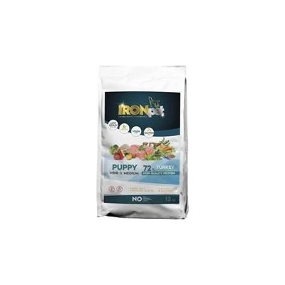 IRONpet Puppy Mini & Medium Turkey Krůta 2 x 12 kg