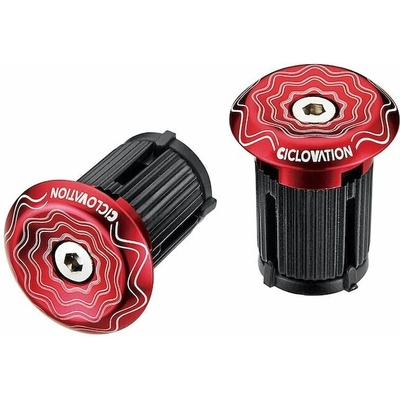 CICLOVATION zátky do řidítek Lock-In Vortex Power Wave červená – Hledejceny.cz
