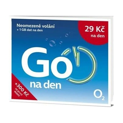 O2 GO na den SIM karta, kredit 50kč - gonaden50