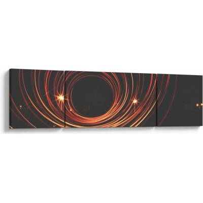 Obraz abstraktních linek, třídílný 170x50 cm