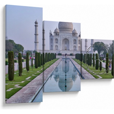 Obraz - Taj Mahal za východu slunce (s hodinami), třídílný 90x70 cm s hodinami – Hledejceny.cz