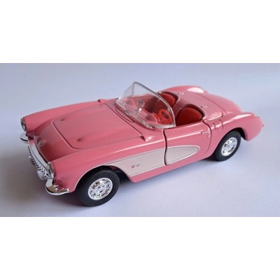 Welly Chevrolet Corvette 1957 kabriolet růžový 1:34