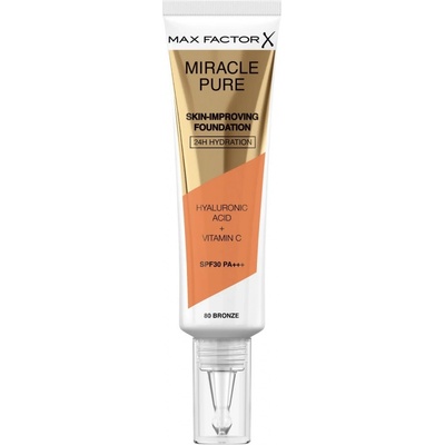 Max Factor Miracle Pure Skin dlhotrvajúci make-up SPF30 80 Bronze 30 ml