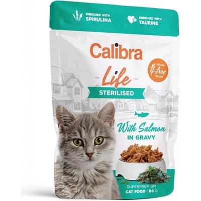 Calibra Cat Life Sterilised Salmon in gravy 85 g