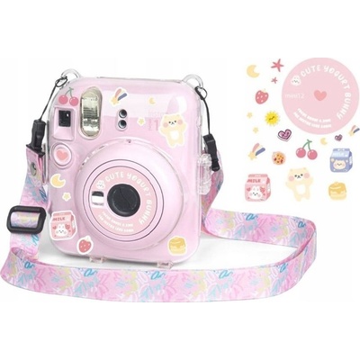 LoveInstant Cover Case Cover for Fujifilm Instax Mini 12 + Stickers Jogurt Rabbit