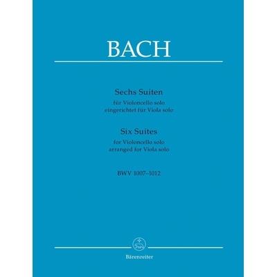 J. S. Bach: Six Suites arranged for viola solo – Hledejceny.cz