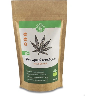 ZelenáZemě Konopné semienka nelúpané BIO 1000 g